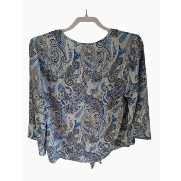 Paisley Blue Women's Top - Picture 3 of 7